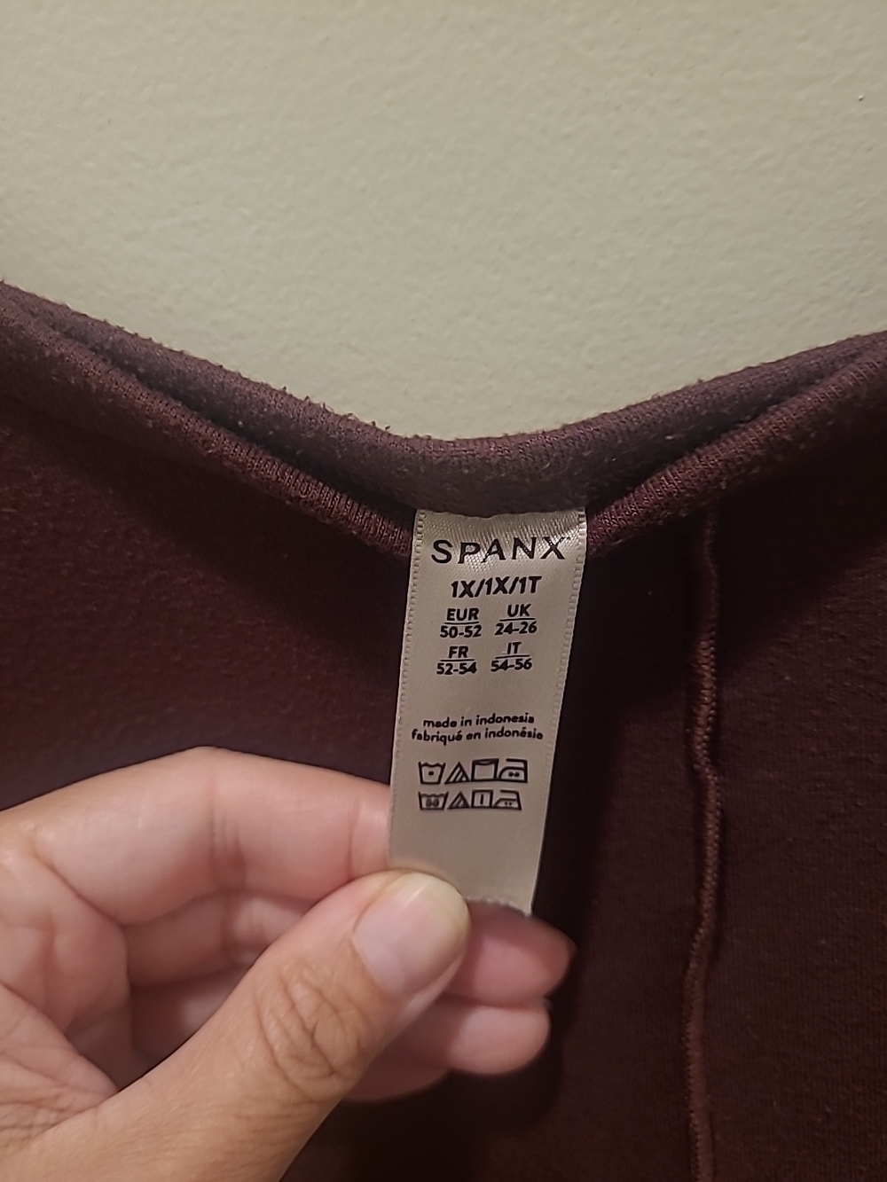 Spanx Perfect Length Dolman Sleeve Top Womens Size 1X Wine - Picture 6 of 13
